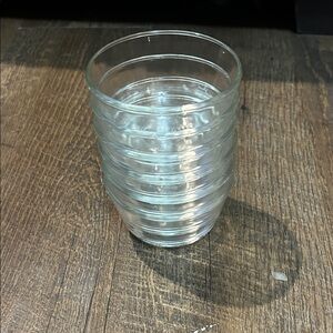 Set of 6 Anchor Hocking Fire King Clear Glass 5oz Bowls Prep / Custard Cups